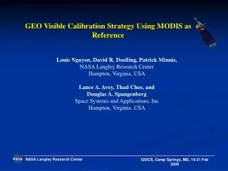 GEO Visible Calibration Strategy Using MODIS as Reference