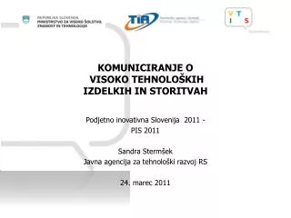 komuniciranje o visoko tehnolo kih izdelkih in storitvah