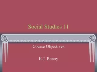 Social Studies 11