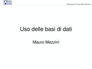 uso delle basi di dati