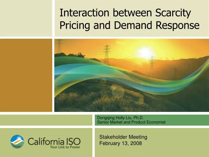 interaction between scarcity pricing and demand response