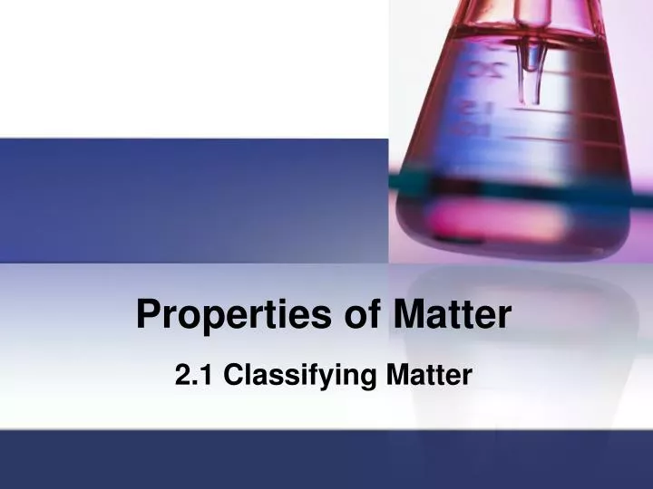 properties of matter