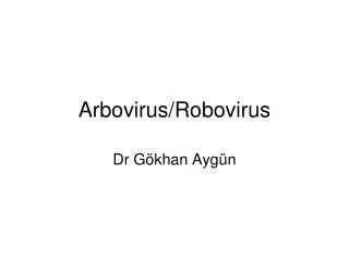 arbovirus robovirus