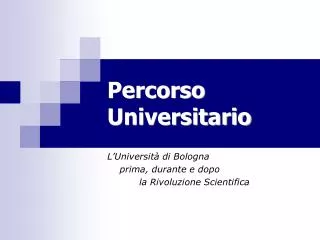 percorso universitario