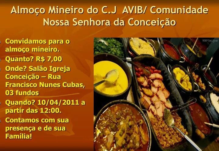 almo o mineiro do c j avib comunidade nossa senhora da concei o