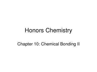 honors chemistry