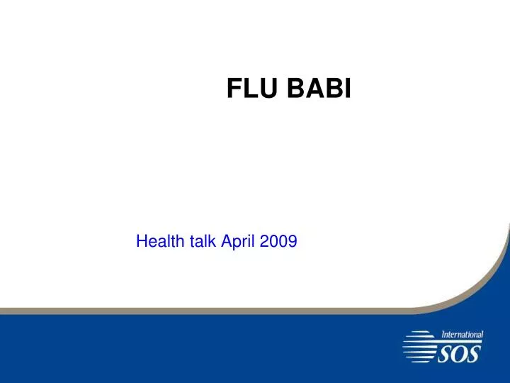 health talk april 2009