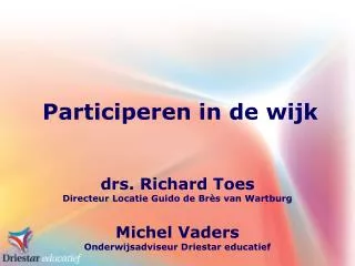 participeren in de wijk