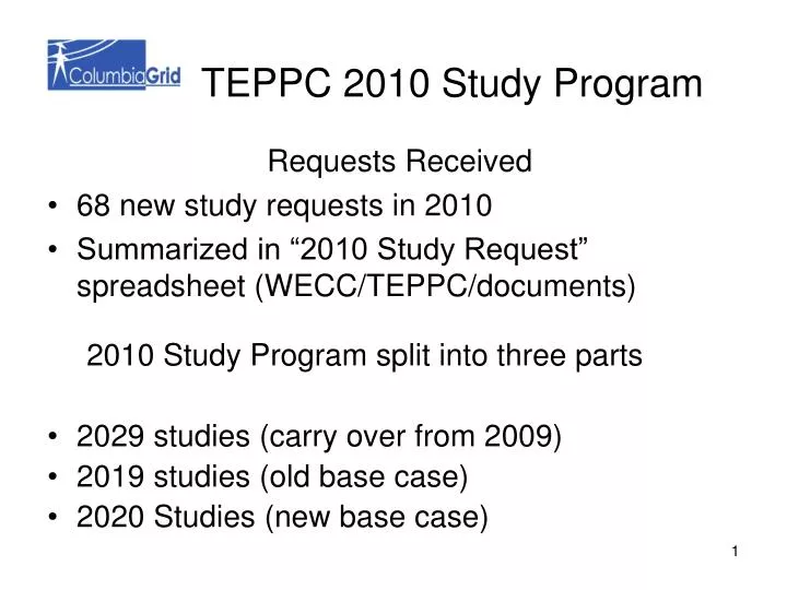 teppc 2010 study program