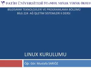 linux kurulumu
