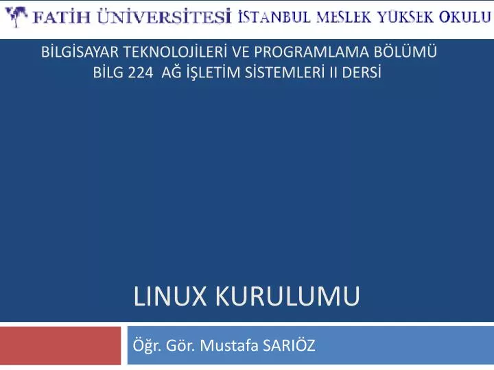 linux kurulumu