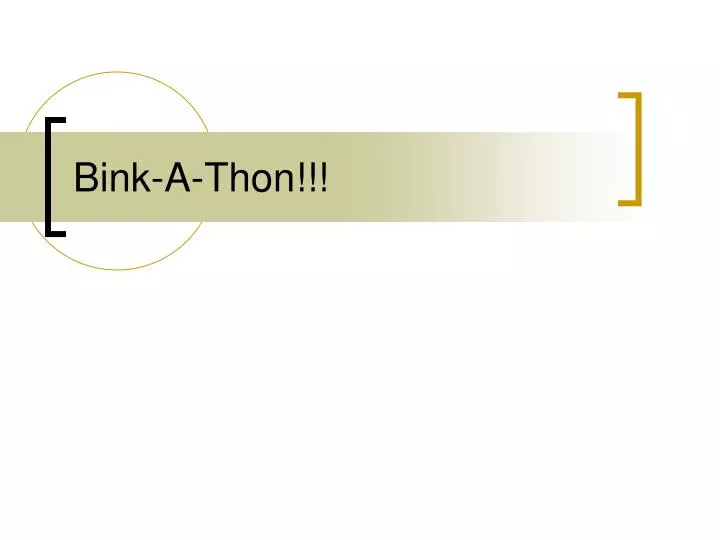 bink a thon
