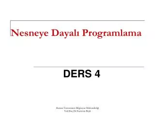 nesneye dayal programlama