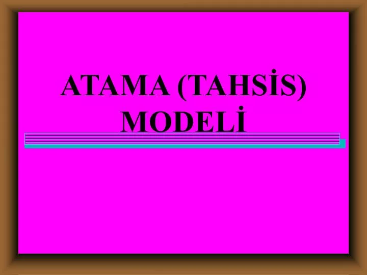 atama tahs s model
