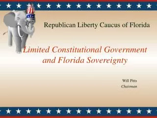 limited constitutional government and florida sovereignty