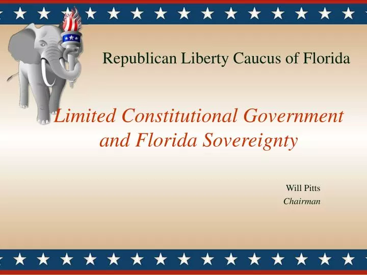 limited constitutional government and florida sovereignty