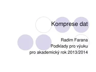 komprese dat