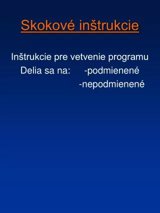 skokov in trukcie