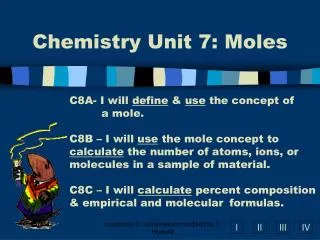 chemistry unit 7 moles