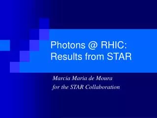 Photons @ RHIC: Results from STAR