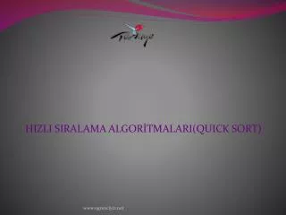 hizli siralama algor tmalari quick sort