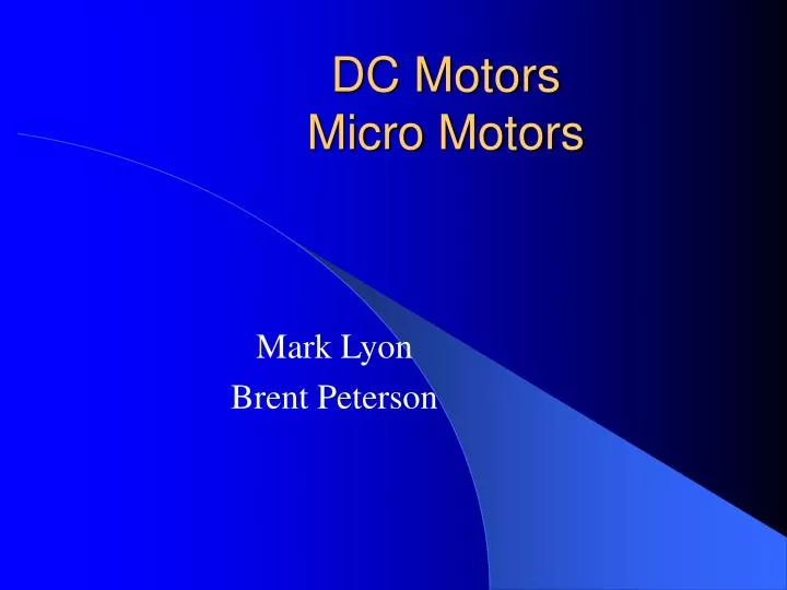 dc motors micro motors