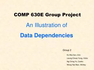 COMP 630E Group Project