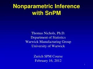 Nonparametric Inference with SnPM