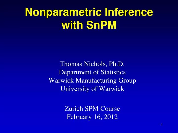 nonparametric inference with snpm