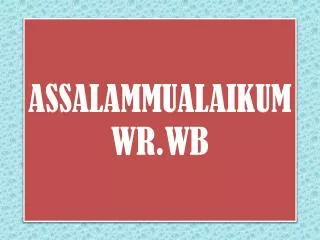assalammualaikum wr wb