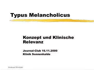 typus melancholicus