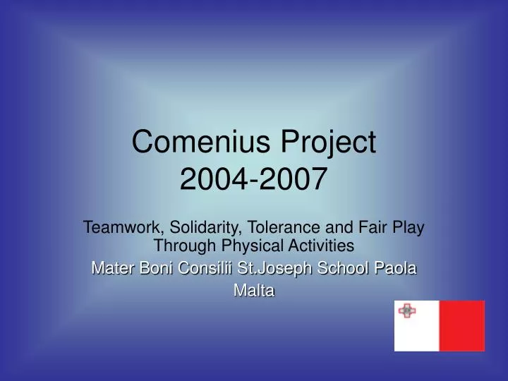 comenius project 2004 2007