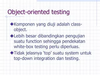 object oriented testing