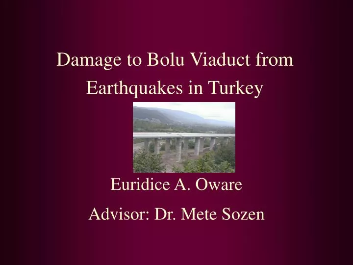 damage to bolu viaduct from earthquakes in turkey