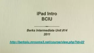 iPad Intro BCIU