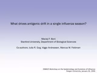 What drives antigenic drift in a single influenza season?