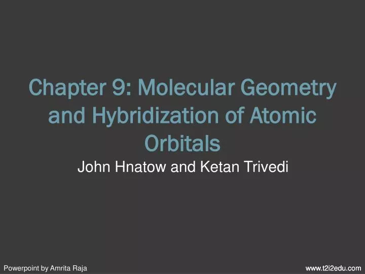 chapter 9 molecular geometry and hybridization of atomic orbitals