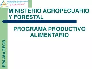 programa productivo alimentario
