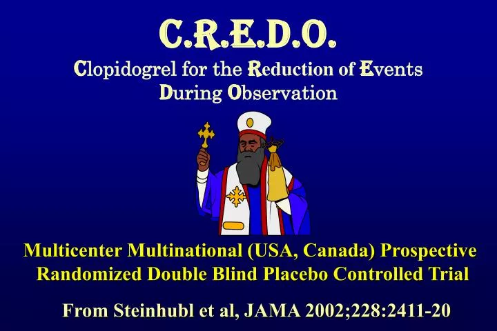 c r e d o c lopidogrel for the r eduction of e vents d uring o bservation