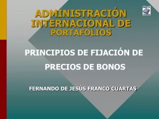 administraci n internacional de portafolios