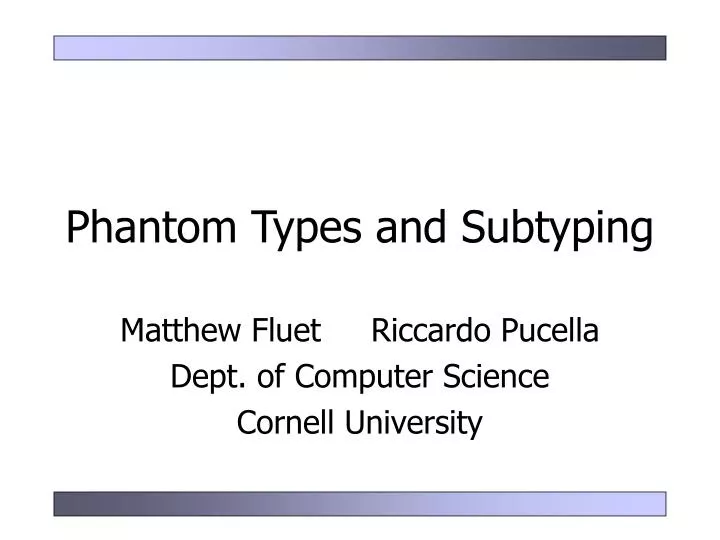 phantom types and subtyping