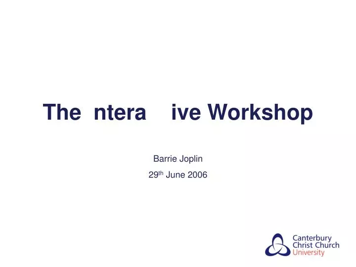 the ntera ive workshop