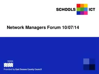 Network Managers Forum 10/07/14