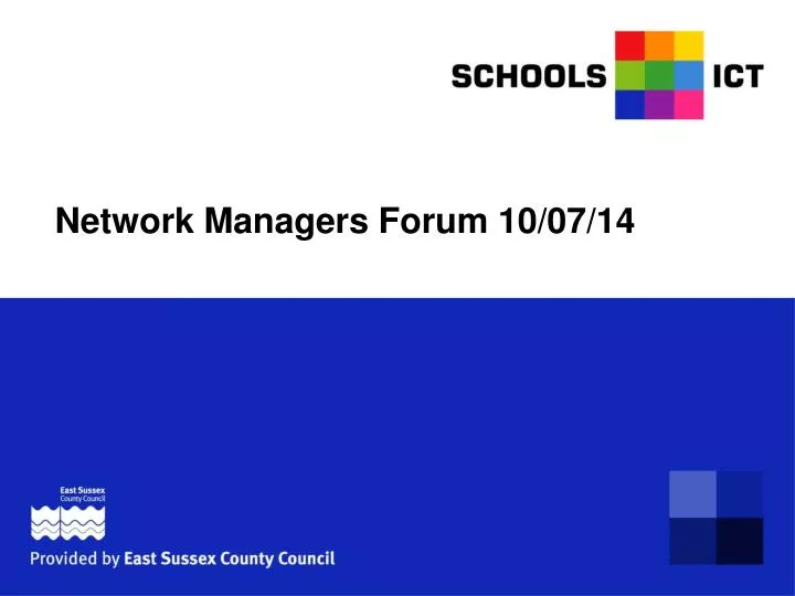 network managers forum 10 07 14