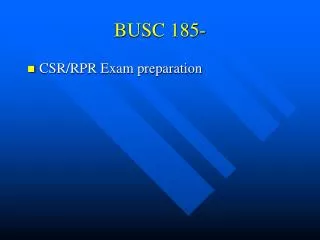 BUSC 185-