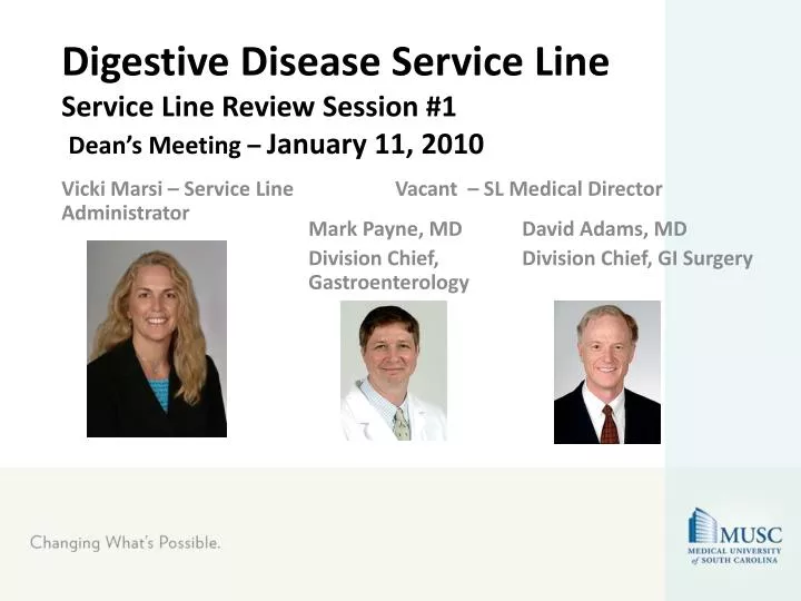 digestive disease service line service line review session 1 dean s meeting january 11 2010