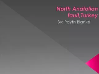 North Anatolian fault,Turkey