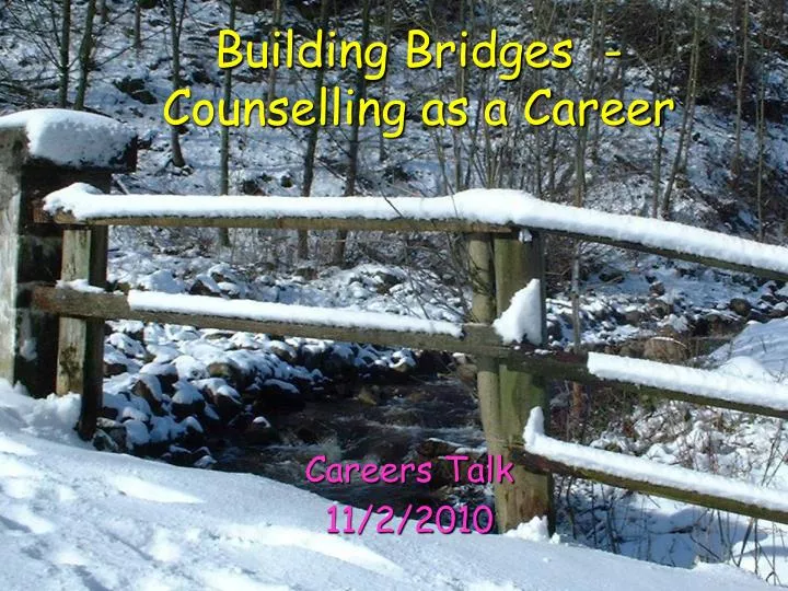building bridges counselling as a career