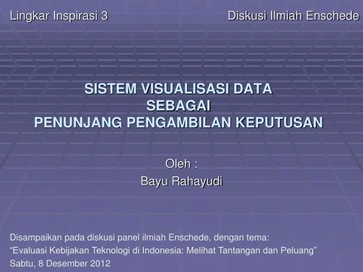 sistem visualisasi data sebagai penunjang pengambilan keputusan