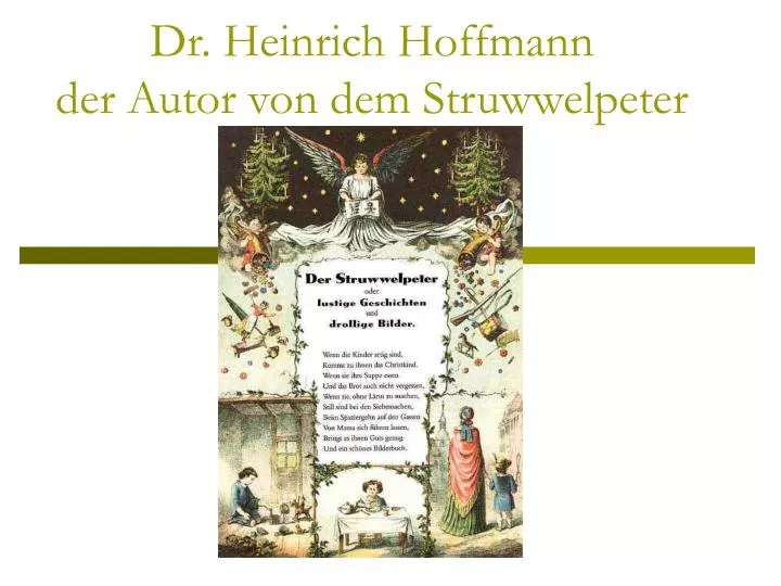 dr heinrich hoffmann der autor von dem struwwelpeter